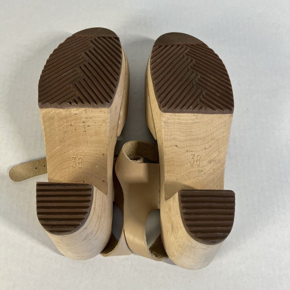Lotta From Stockholm Women's High Heel Clogs Tan, Size 38 (US 7.5) - Picture 7 of 7